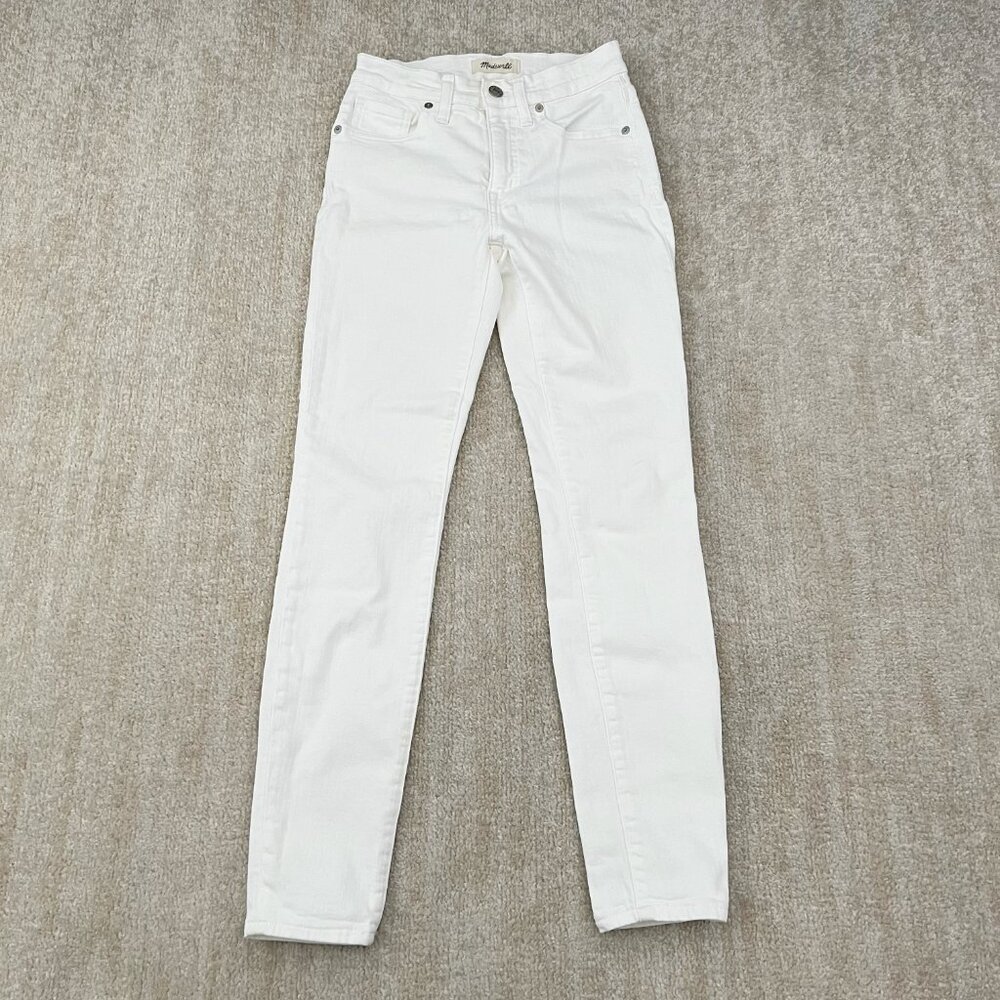 Madewell 9” High Rise Skinny Jeans in Pure White 25